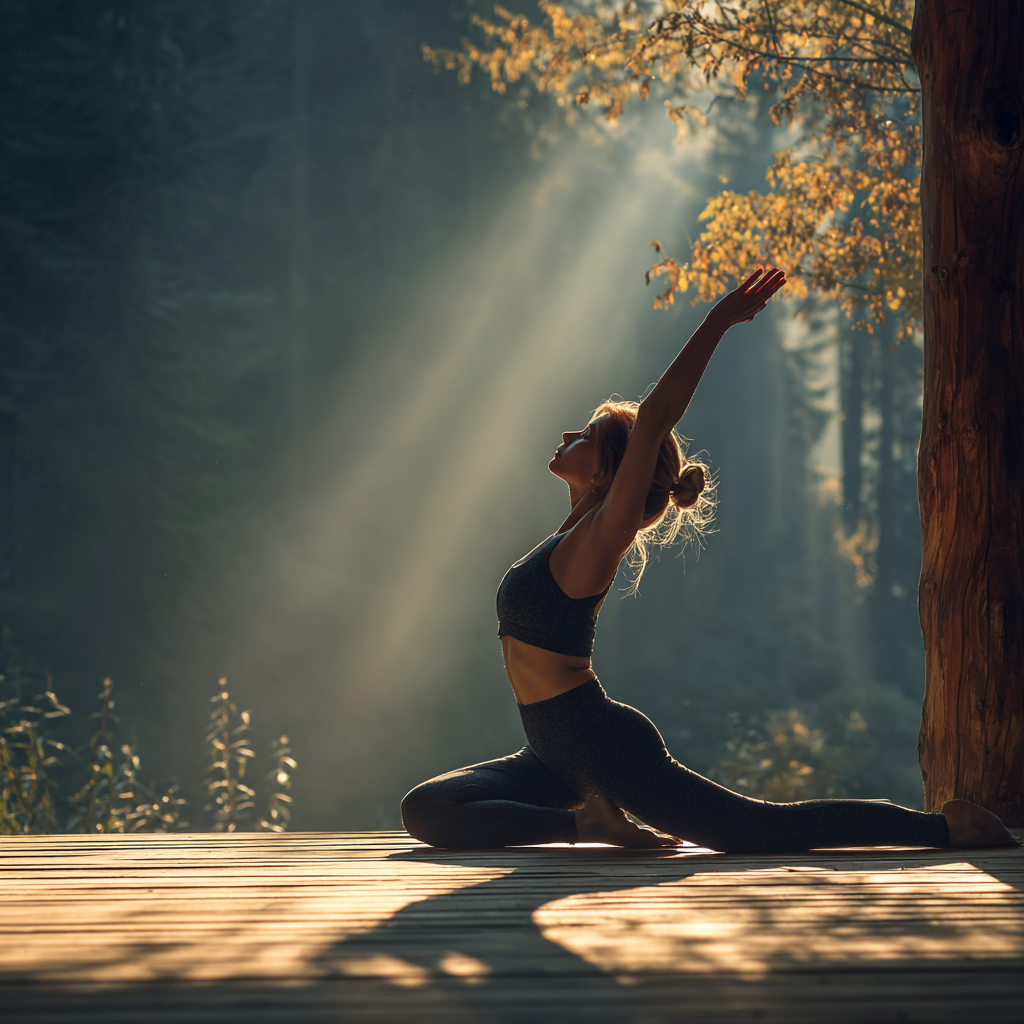 Людина медитує на природі